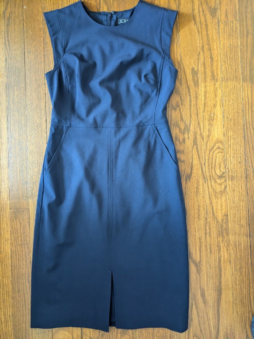 Tollegno for J. Crew Resume dress in Italian wool blend Size 2 Navy Office